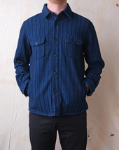 Sashiko Stripe Overshirt