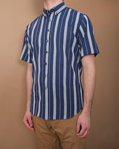 Jacquard Stripe S S Classic Shirt