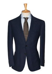 Navy Wool Unstructured Jacket