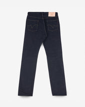 21oz Selvedge Denim Relaxed Tapered Cut Jeans - Indigo Overdyed Black