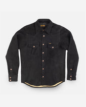 Deerskin Western Shirt "The Big Buck" - Black (Version 1)