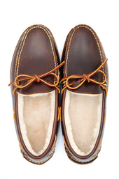Freeman Slipper - Heritage Brown - Biege Shearling