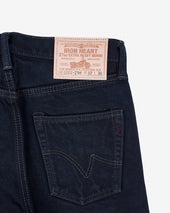 21oz Selvedge Denim Slim Straight Cut Jeans - Indigo Overdyed Black