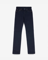 21oz Selvedge Denim Slim Straight Cut Jeans - Indigo Overdyed Black