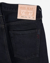 21oz Selvedge Denim Slim Cut Jeans - Indigo Overdyed Black (with Tonal Pocket Arcs)