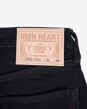 21oz Selvedge Denim Slim Cut Jeans - Indigo Overdyed Black (with Tonal Pocket Arcs)