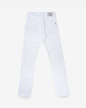 13.5oz Denim Relaxed Tapered Cut Jeans - White