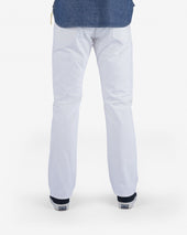 13.5oz Denim Relaxed Tapered Cut Jeans - White