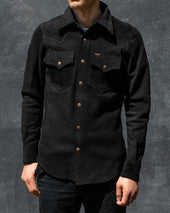 Deerskin Western Shirt "The Big Buck" - Black (Version 1)