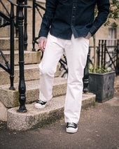 13.5oz Denim Straight Cut Jeans - White