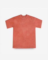 UTILITEES - 5.5oz Loopwheel Crew Neck T-Shirt - Hand Dyed Coral Pink