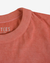UTILITEES - 5.5oz Loopwheel Crew Neck T-Shirt - Hand Dyed Coral Pink
