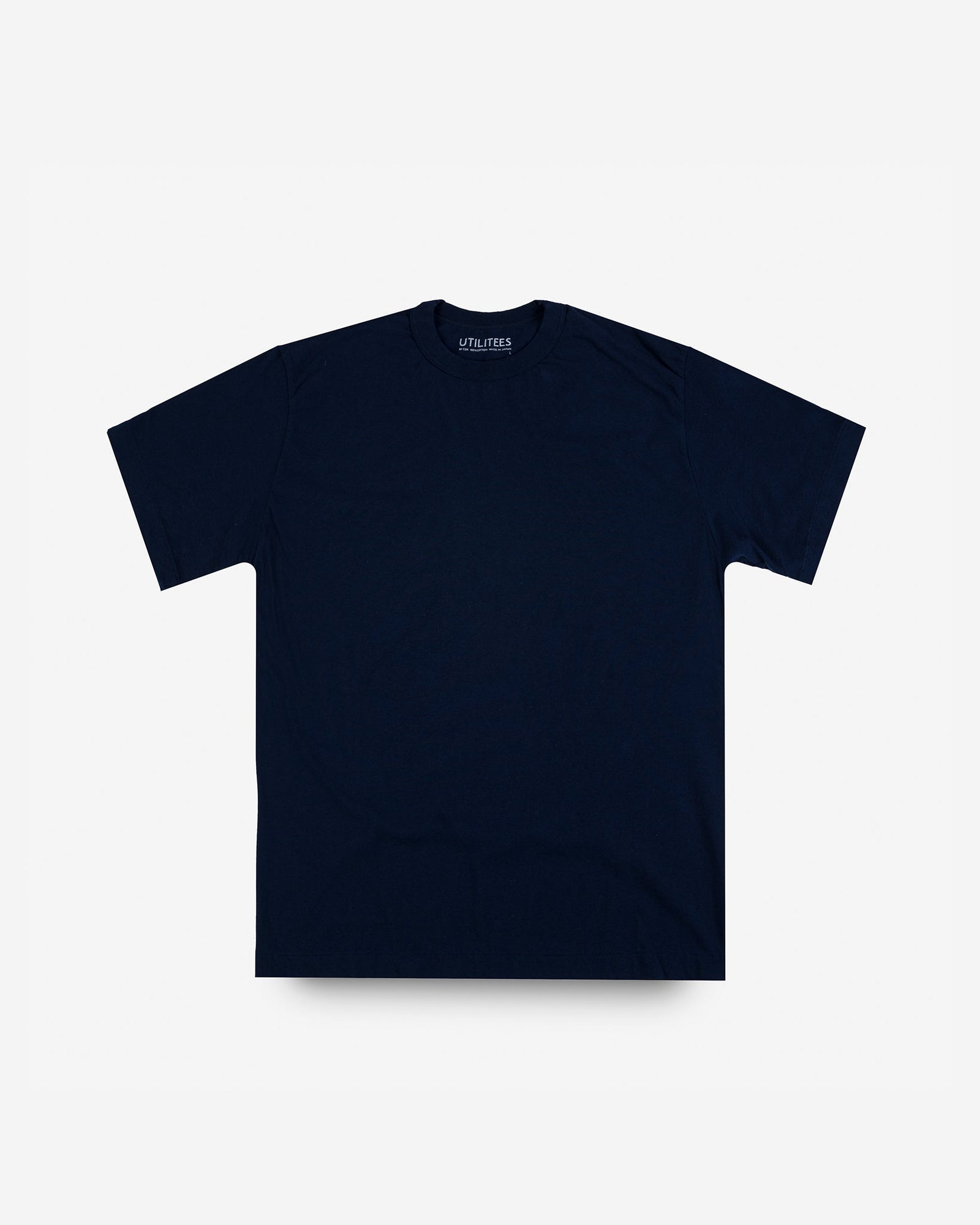 UTILITEES - 5.5oz Loopwheel Crew Neck T-Shirt - Navy Blue
