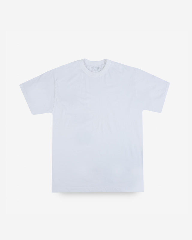 UTILITEES - 5.5oz Loopwheel Crew Neck T-Shirt - White