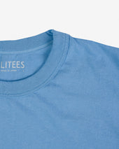 UTILITEES - 5.5oz Loopwheel Crew Neck T-Shirt - Light Blue