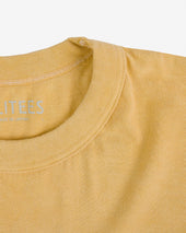 UTILITEES - 5.5oz Loopwheel Crew Neck T-Shirt - Hand Dyed Yellow