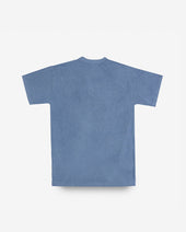UTILITEES - 5.5oz Loopwheel Crew Neck T-Shirt - Natural Indigo / White Body