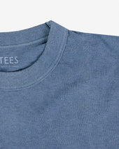 UTILITEES - 5.5oz Loopwheel Crew Neck T-Shirt - Natural Indigo / White Body
