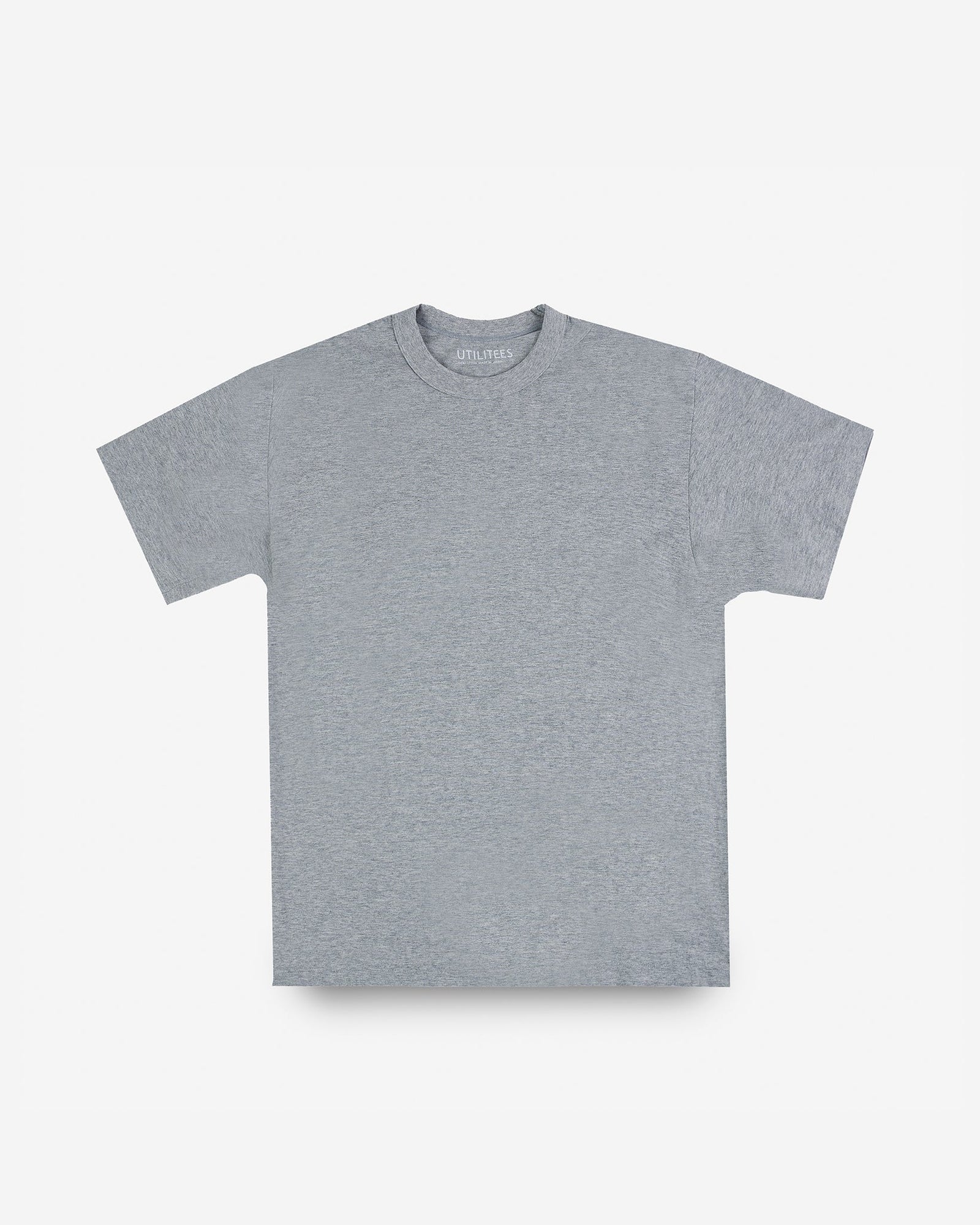UTILITEES - 5.5oz Loopwheel Crew Neck T-Shirt - Grey