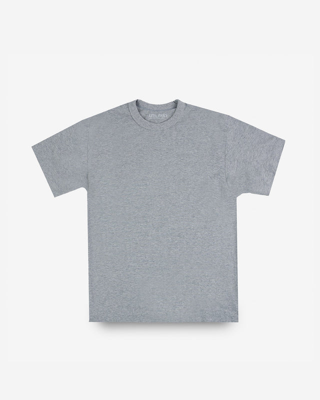 UTILITEES - 5.5oz Loopwheel Crew Neck T-Shirt - Grey
