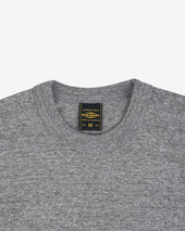 6.5oz Loopwheel Crew Neck T-Shirt with longer body - Light Grey