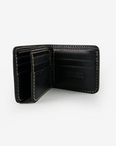 Slimline Small Shell Cordovan Wallet - Black