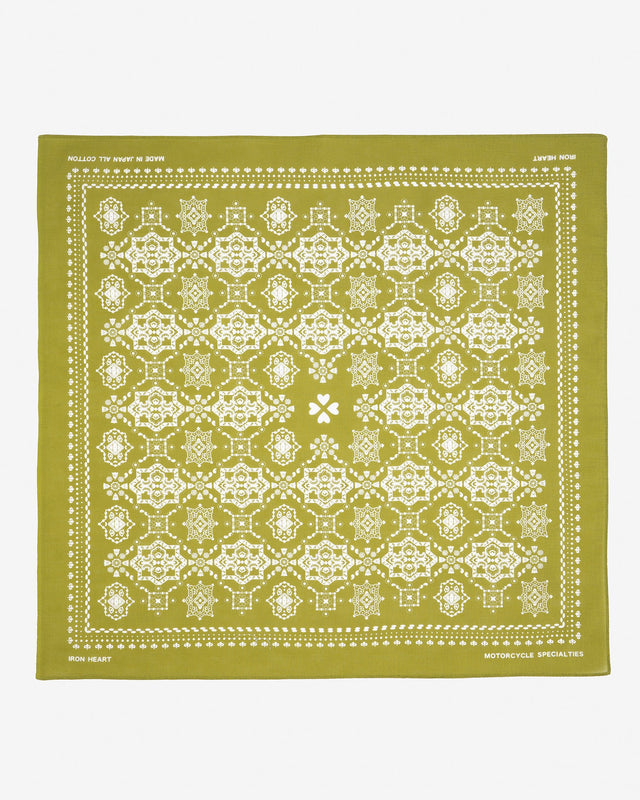Iron Heart “Bell” Print Bandana - Green