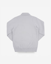 14oz Ultra Heavyweight Loopwheel Cotton Zip Up Sweater - Grey