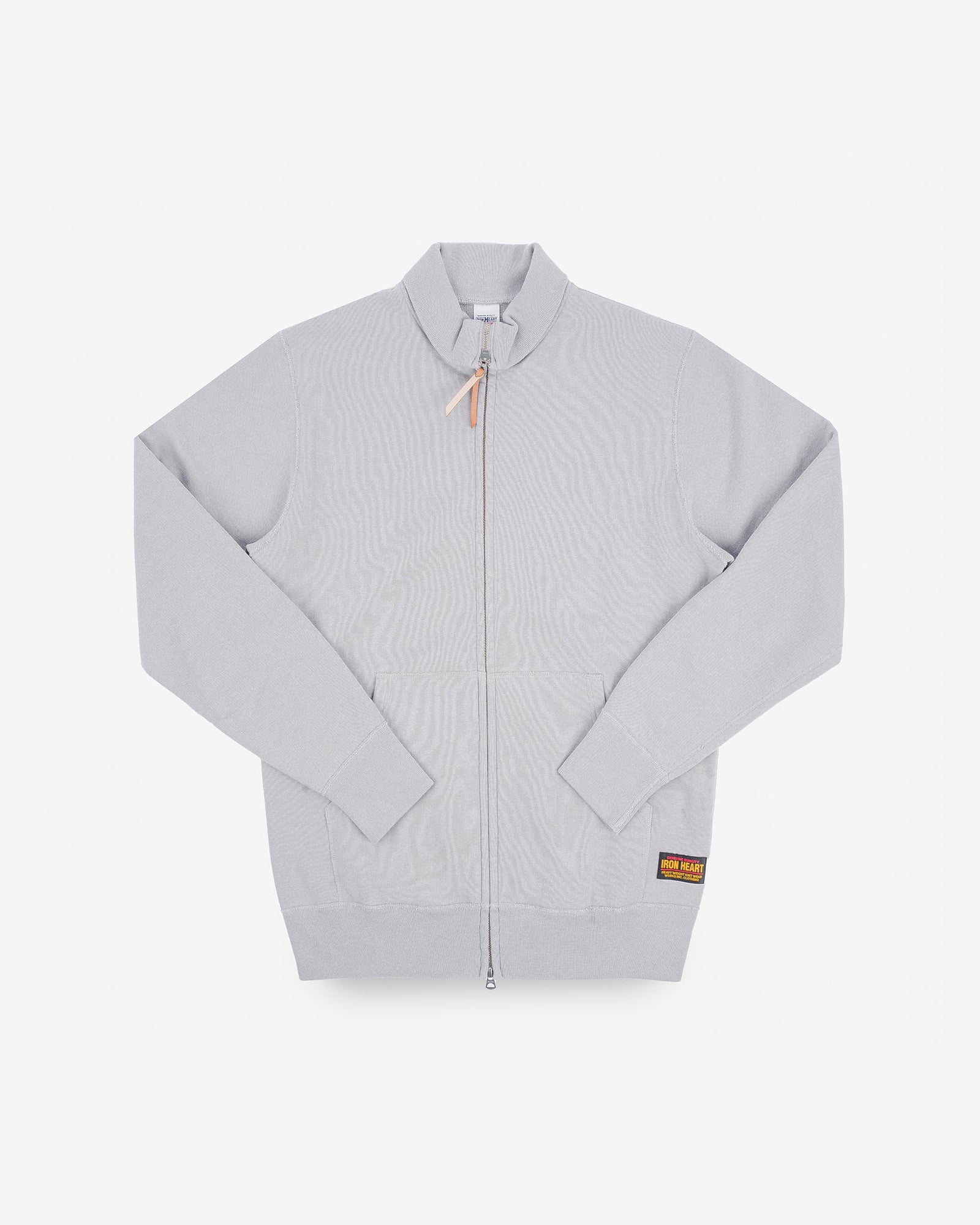 14oz Ultra Heavyweight Loopwheel Cotton Zip Up Sweater - Grey