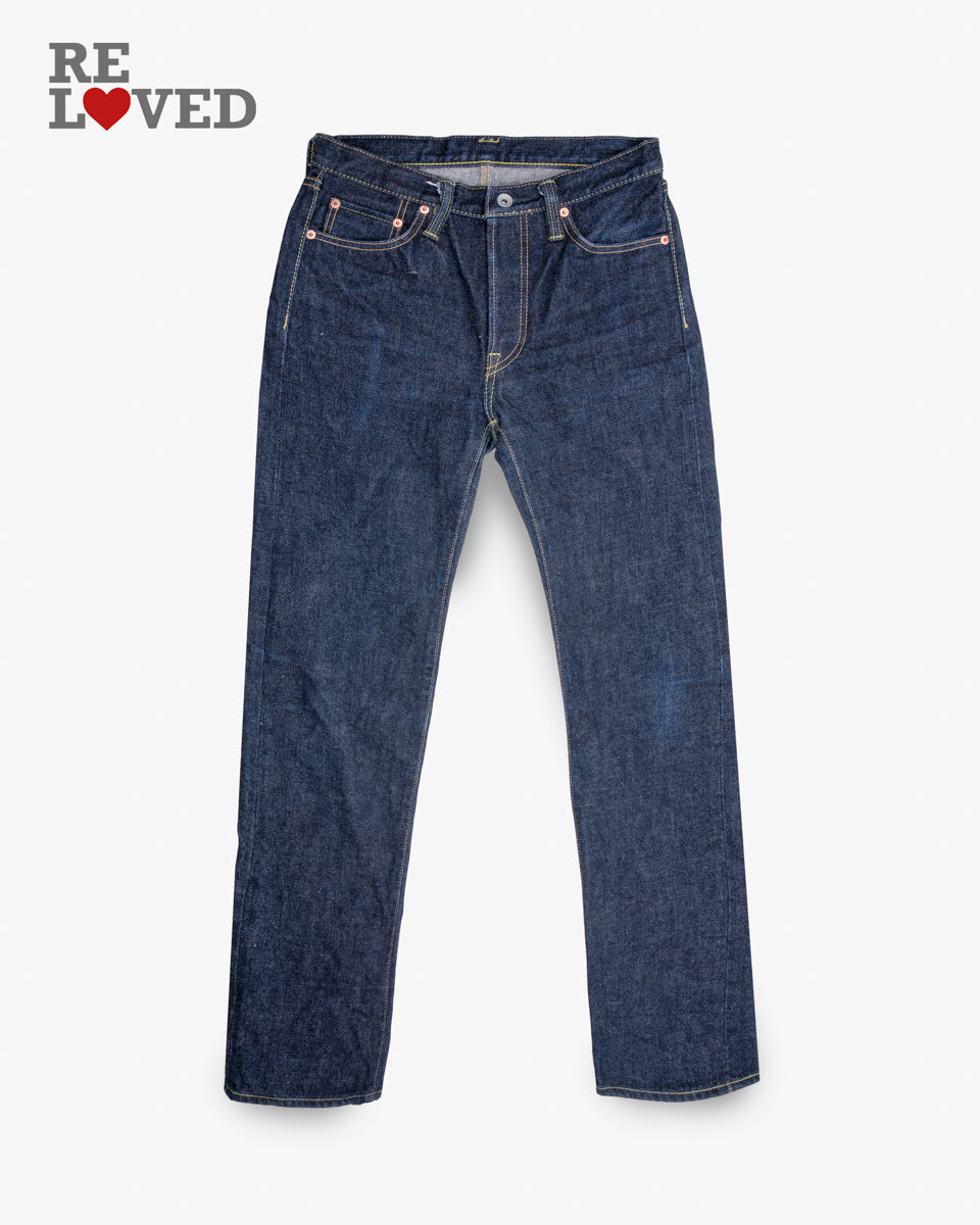 21oz Selvedge Denim Slim Straight Cut Jeans Tag 30 Hemmed To 29 5