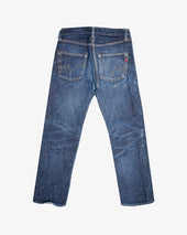 21oz Selvedge Denim Straight Cut Jeans - Indigo (IH-634S) Tag 29, Hemmed to 29.0"