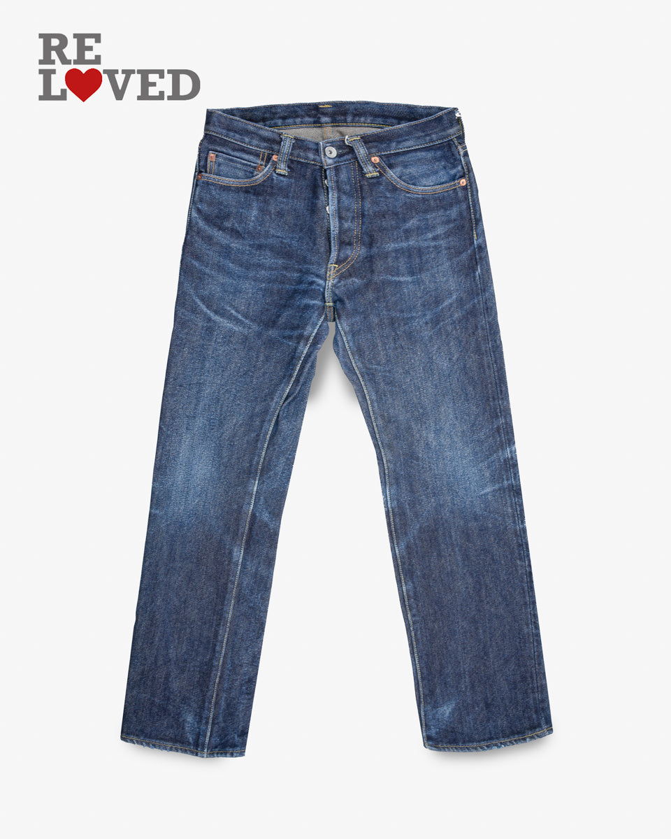 21oz Selvedge Denim Straight Cut Jeans Tag 29 Hemmed To 29 0
