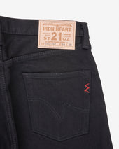 21oz Shinayaka Selvedge Denim Slim Cut Jeans - Black