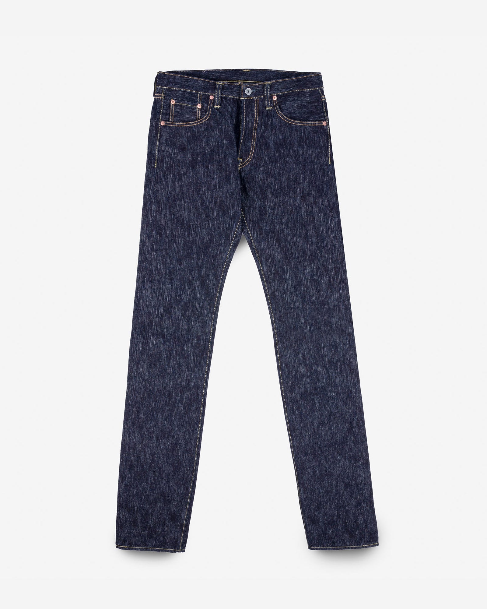 16oz Slubby Selvedge Denim Slim Tapered Cut Jeans - Indigo