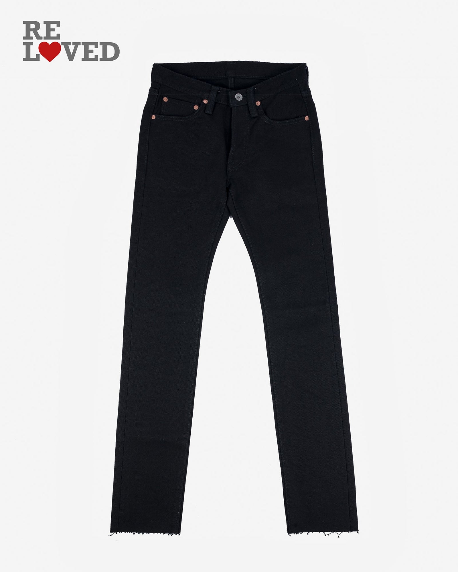 21oz Selvedge Denim Slim Tapered Jeans Superblack Tag 28 Cut To 33 0