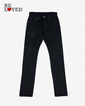 21oz Selvedge Denim Slim-Tapered Cut Jeans - Black (IH-8301S) Tag 28, Hemmed to 31.0''