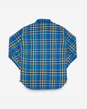 Ultra Heavy Flannel Tartan Check Work Shirt - Blue