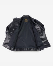 Japanese Horsehide Double Motorcycle Jacket - Black