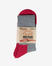Iron Heart Engineer Socks - Grey/Red