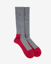 Iron Heart Engineer Socks - Grey/Red