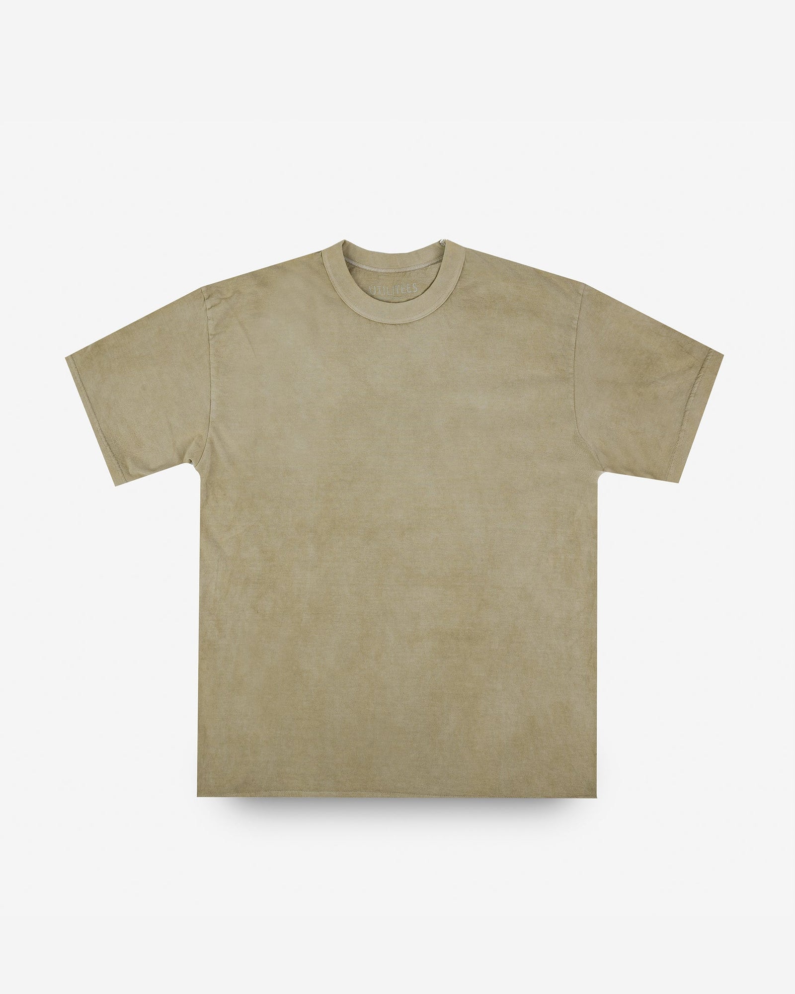 UTILITEES - 5.5oz Loopwheel Crew Neck T-Shirt - Hand Dyed Sage Green
