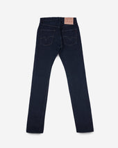 16oz Slubby Selvedge Denim Slim Tapered Cut Jeans - Indigo Overdyed Black