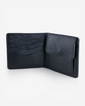 OGL Kingsman Classic Bi Fold Wallet with Coin Pocket - Tumbled Black