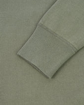 14oz Ultra Heavyweight Loopwheel Cotton Crew Neck Sweat - Olive