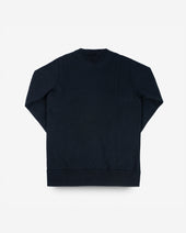 14oz Ultra Heavyweight Loopwheel Cotton Crew Neck Sweat - Black