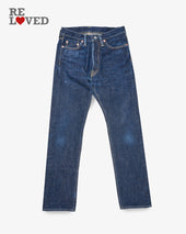 21oz Selvedge Denim Medium/High Rise Tapered Cut Jeans - Indigo (IH-888S-21) Tag 29, Hemmed to 30.5''