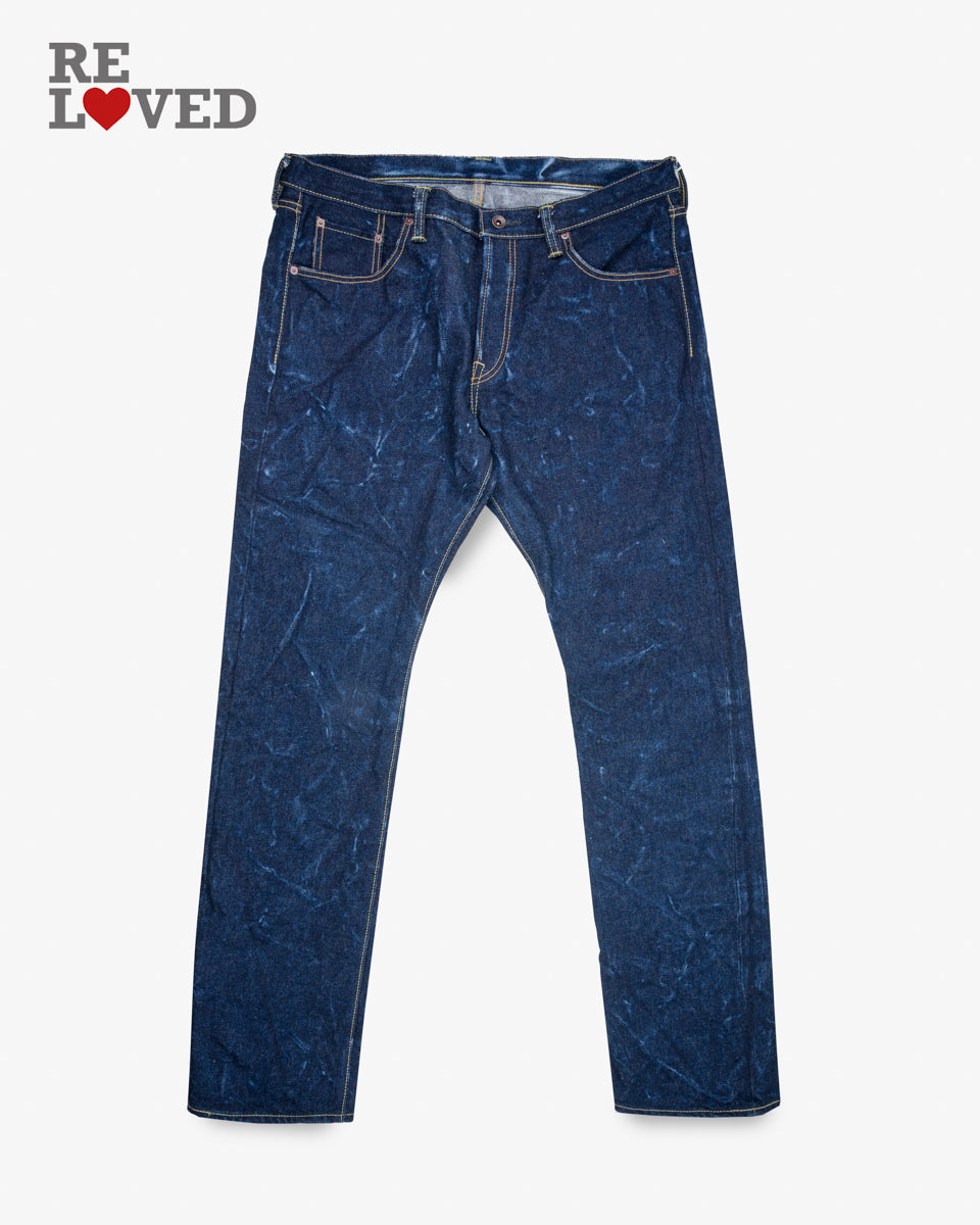 21 23oz Ultra Heavy Raw Selvedge Denim Slim Cut Jeans Tag 40 Hemmed To 35 5