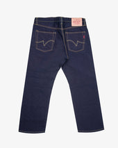 14oz Selvedge Denim Straight Cut Jeans - Indigo/Black (IH-634s-142ib) Tag 36, Hemmed to 27.0"
