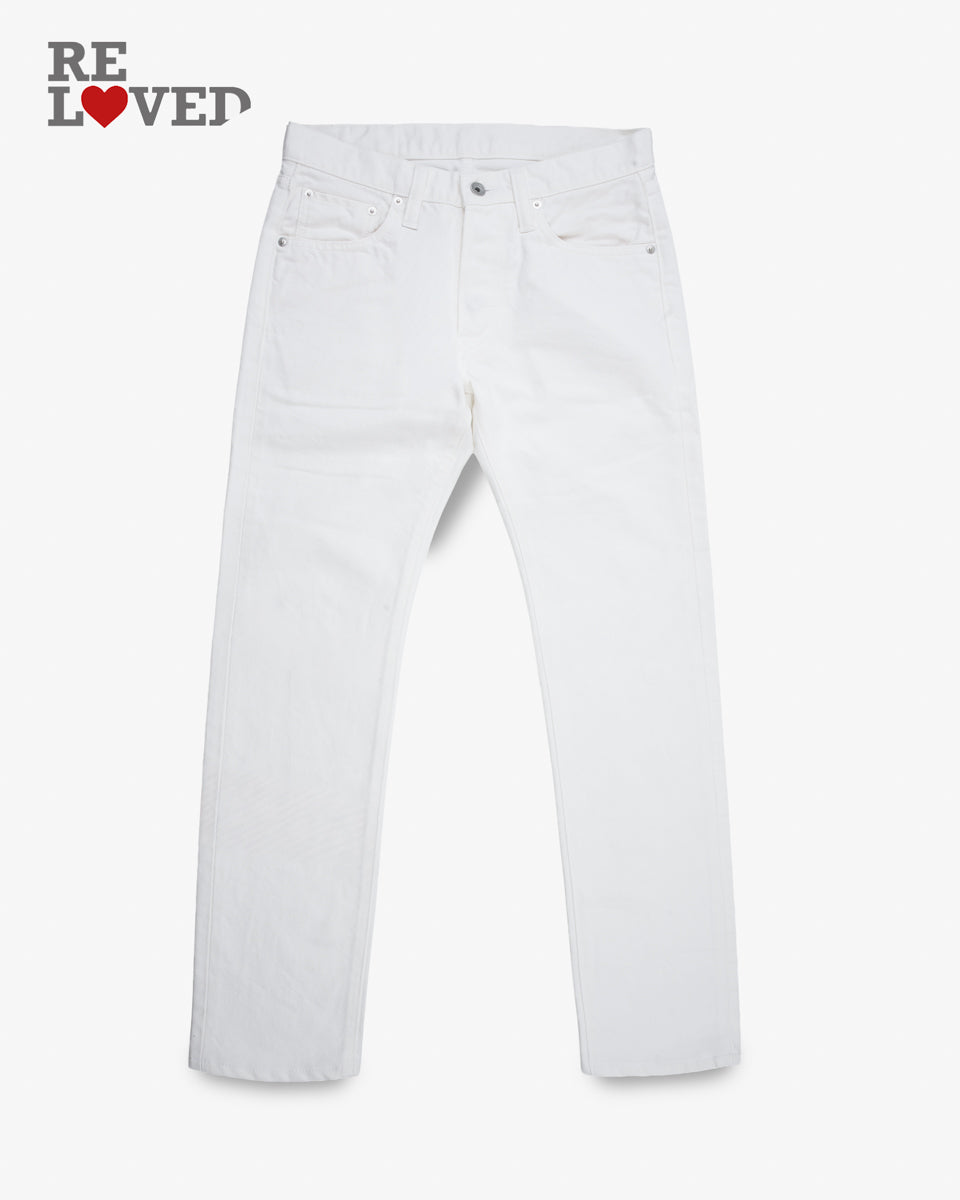 13 5oz Denim Slim Tapered Cut Jeans Tag 30 Hemmed To 30 5