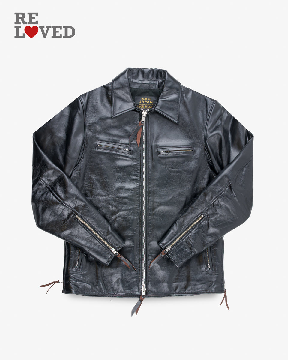 Japanese Horsehide Rider S Jacket With Collar Size Xxl